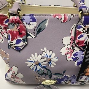 NWT Nicole Miller Purple Floral Bag